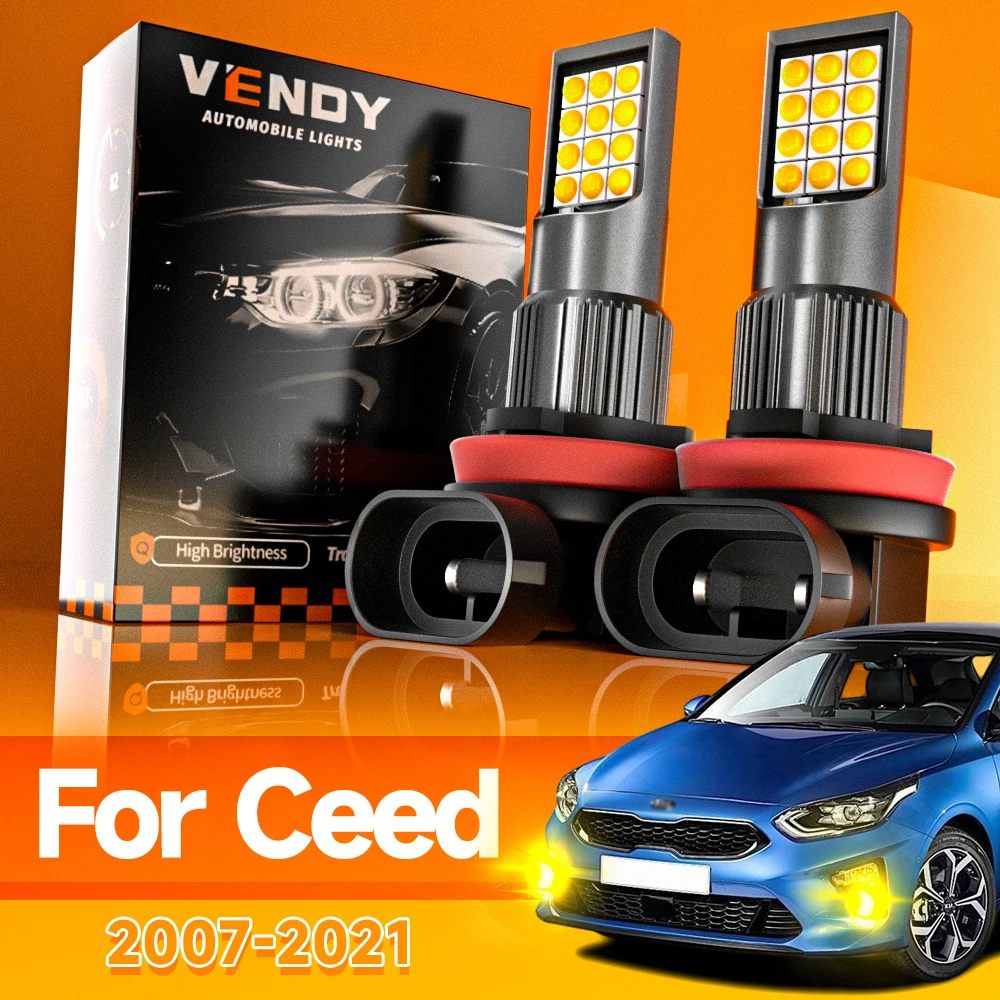 

2pcs For Kia Ceed 2007-2021 LED Fog Light 2008 2009 2010 2011 2012 2013 2014 2015 2016 2017 2018 2019 2020 Canbus Accessories