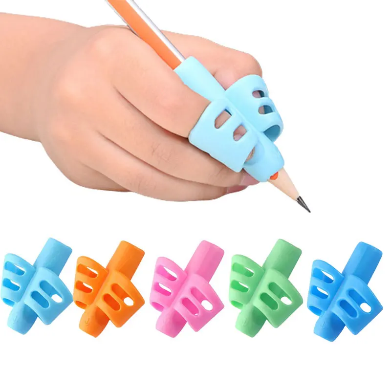 

Pencil Handle Rod Grips pen Holder Grip for Kids Cute Hand writing Aid Trainer Posture Correction Pen Finger Holder