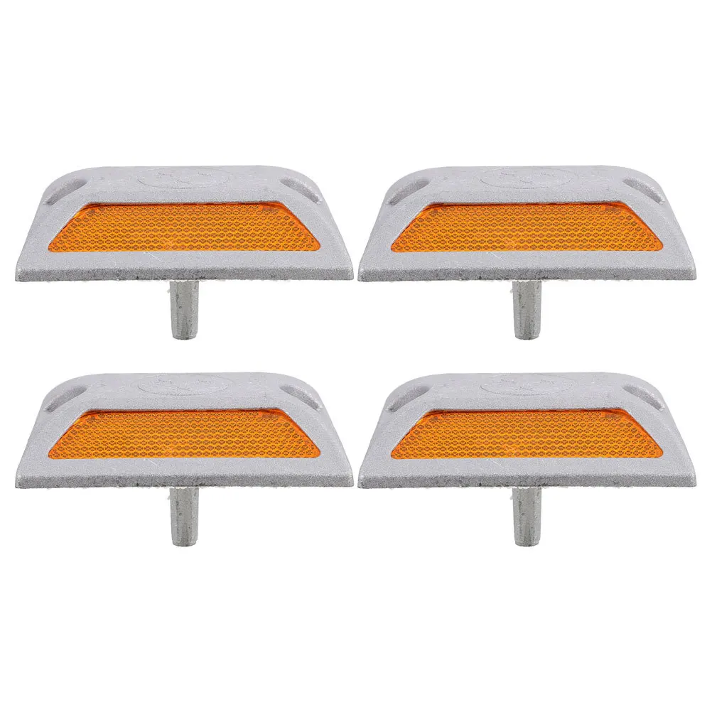 4 Pcs Freeway Reflectors Driveway Markers Pavement Lane Identification Directional