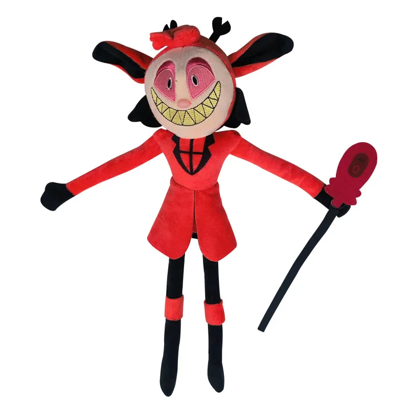 New 45CM The Amazing Hazbin Hotel Alastor Anime Cartoon Plush Toys Peripheral Plush Stuffed Doll Christmas Gift Birthday Gift