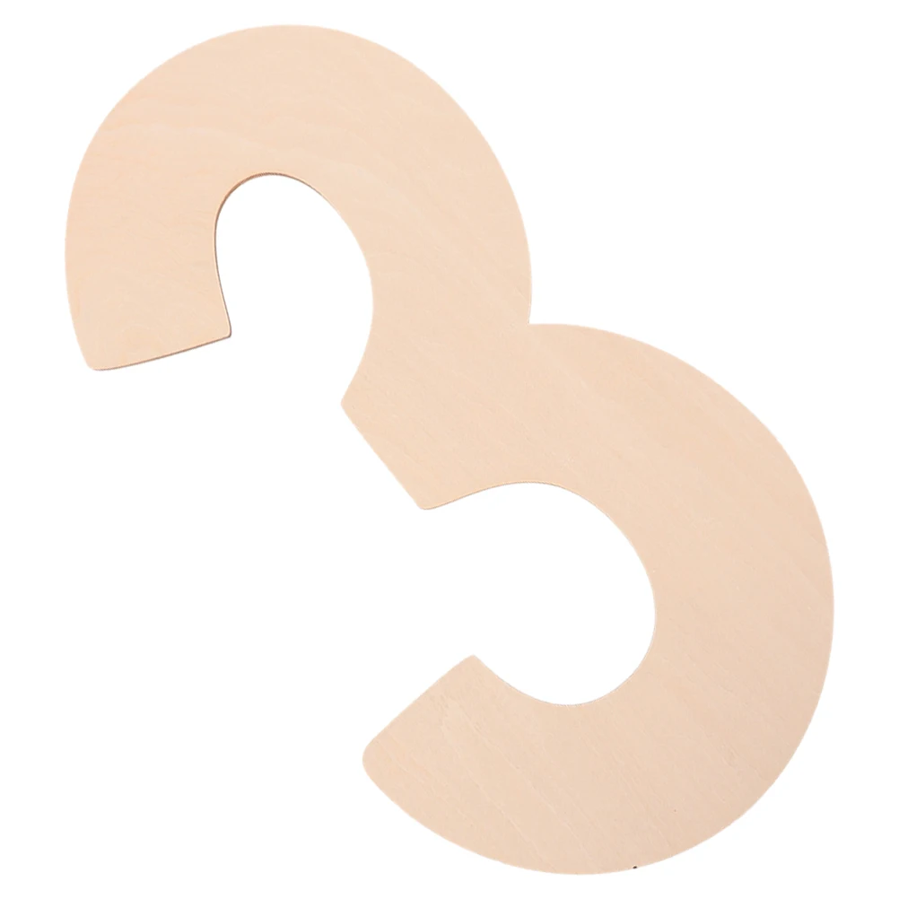 

Number Card Blank Decorative Signs Delicate Hanging Wood Pendant Unfinished Large Wooden Numbers Rustic Style Graffiti Crafts