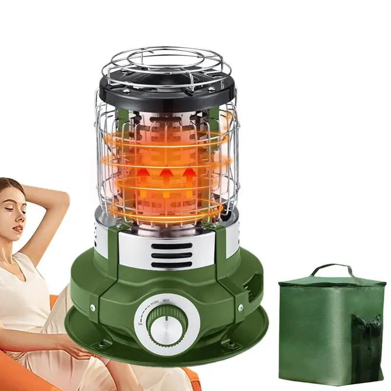 Patio Heater Portable Camping Burner 1500W Outdoor Space Heater Portable Tent Heater Stove With Tip-Over Protection For Camping