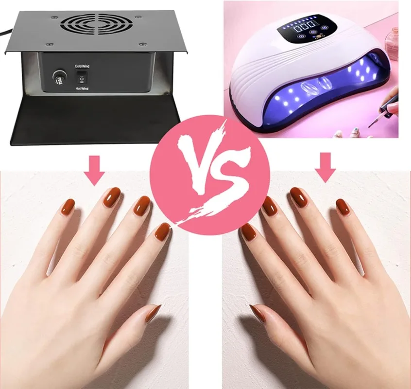 Secador de esmalte de uñas de 300W, soplador de viento caliente y frío para salón de manicura y uso diario en el hogar