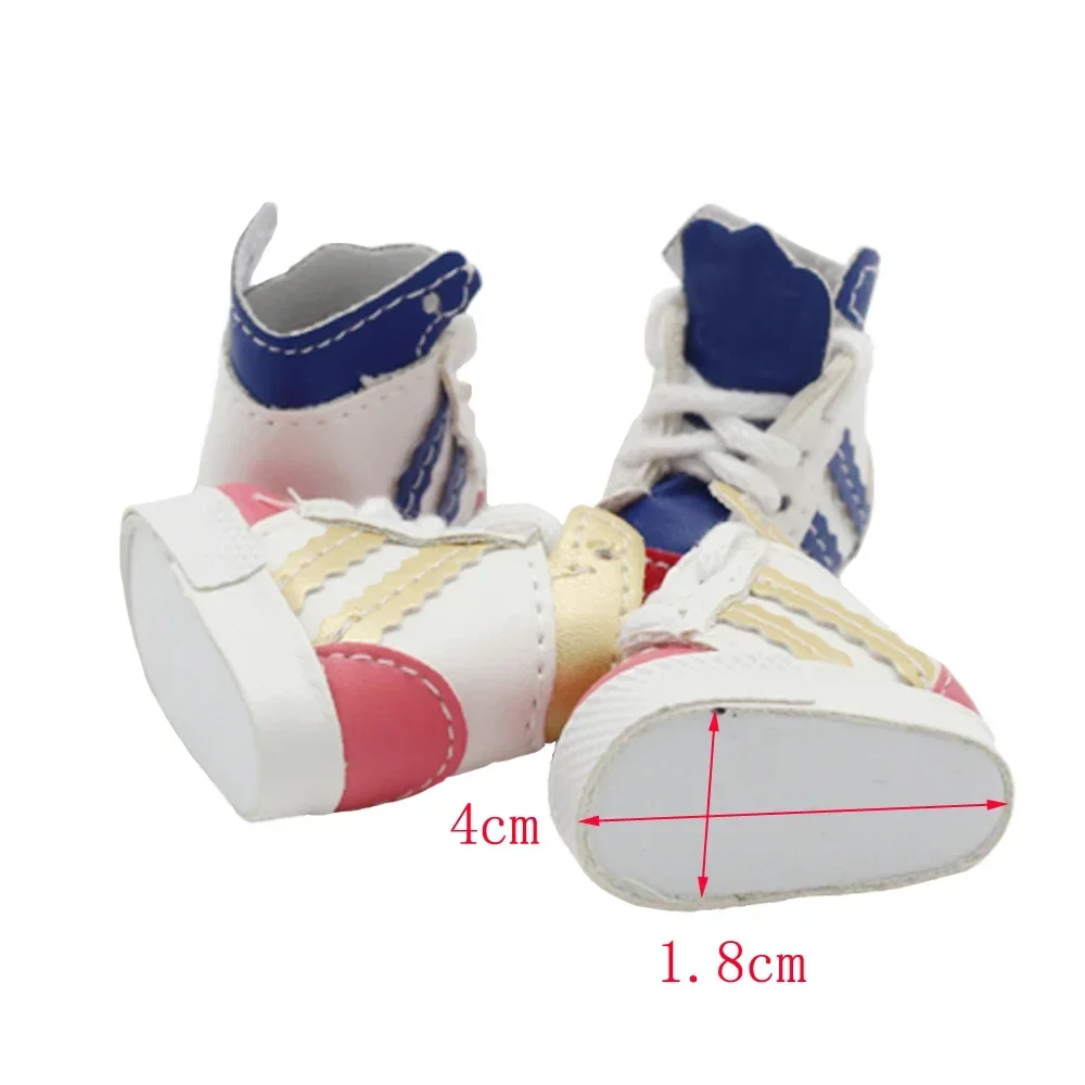 أحذية Labubu (4*1.8 سنتيمتر) دمية أحذية رياضية ، ل 17 سنتيمتر معكرون أفخم و 15 سنتيمتر EXO القطن دمية و 1/6 BJD ملابس دمى اكسسوارات الأحذية #5