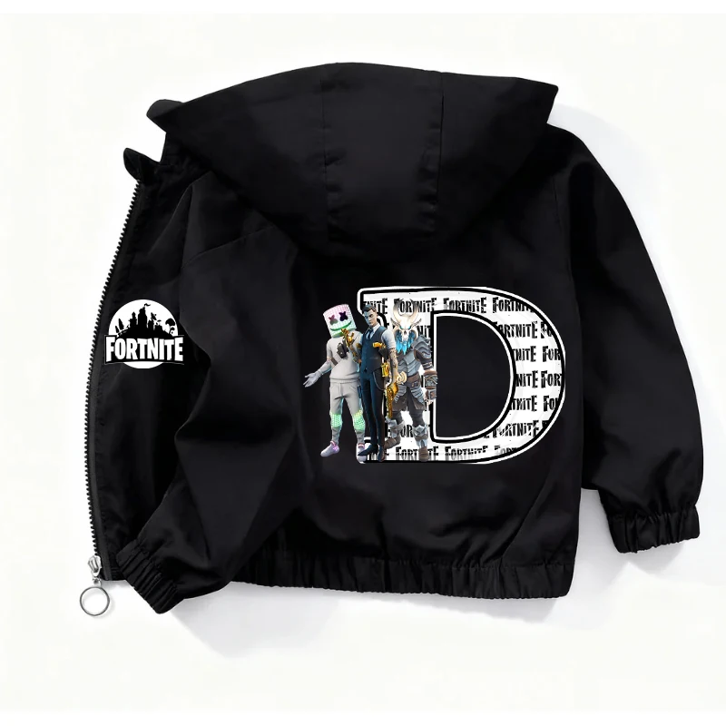 Fortnites プルオーバーパーカーガールアニメレタースウェットシャツ防水漫画ジャケットトップジッパー長袖コート衣類ギフト