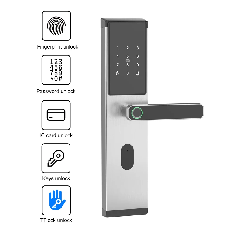 

JCF3320 Smart Door Fingerprint Lock,Security Home Keyless Lock, Password RFID Card Lock for Apartments