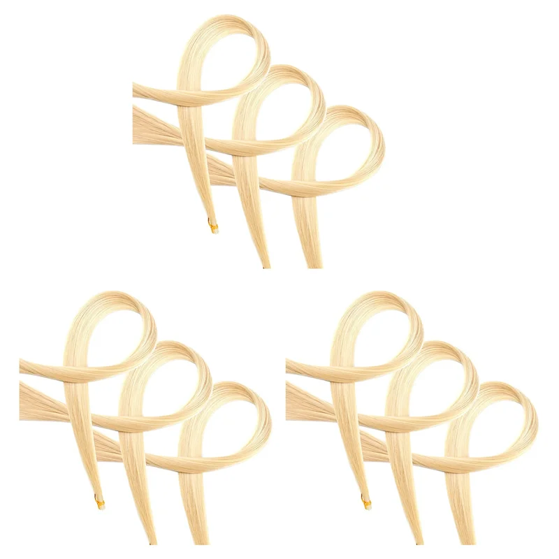 9Pcs Violin Bow Hair Replacement Kit Violin 29.2 Inch Fiddle Bow Rehair Tools Musical Bow Hair Violin Horse Hair, White