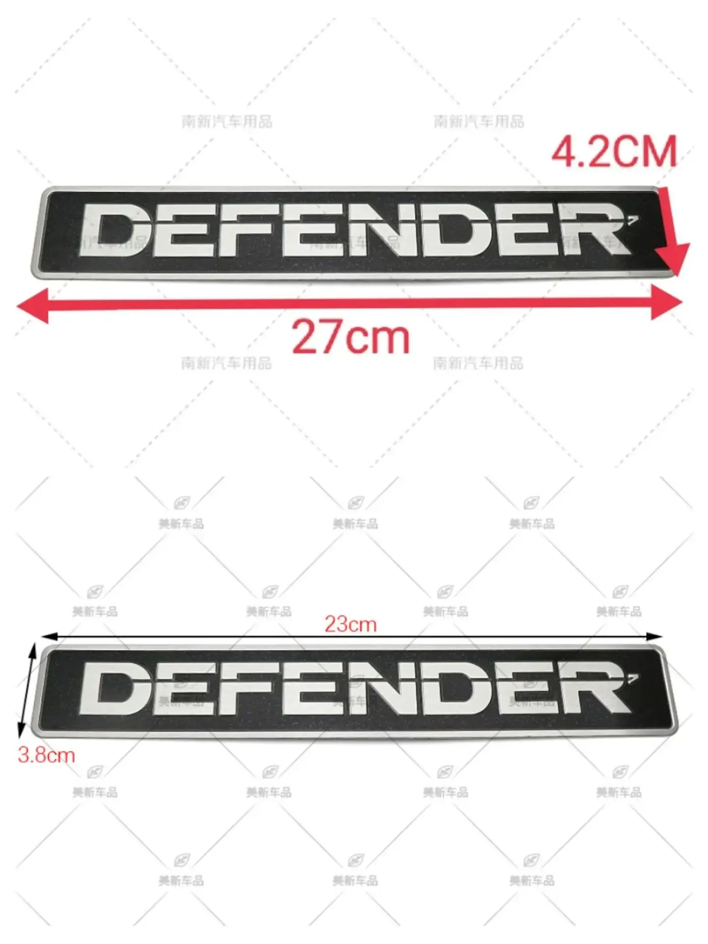 3D Aluminium Car Letters Decals Sticker For  Defender RC 110 130 90 Head Hood Replace Emblem Badge Accessories Styling