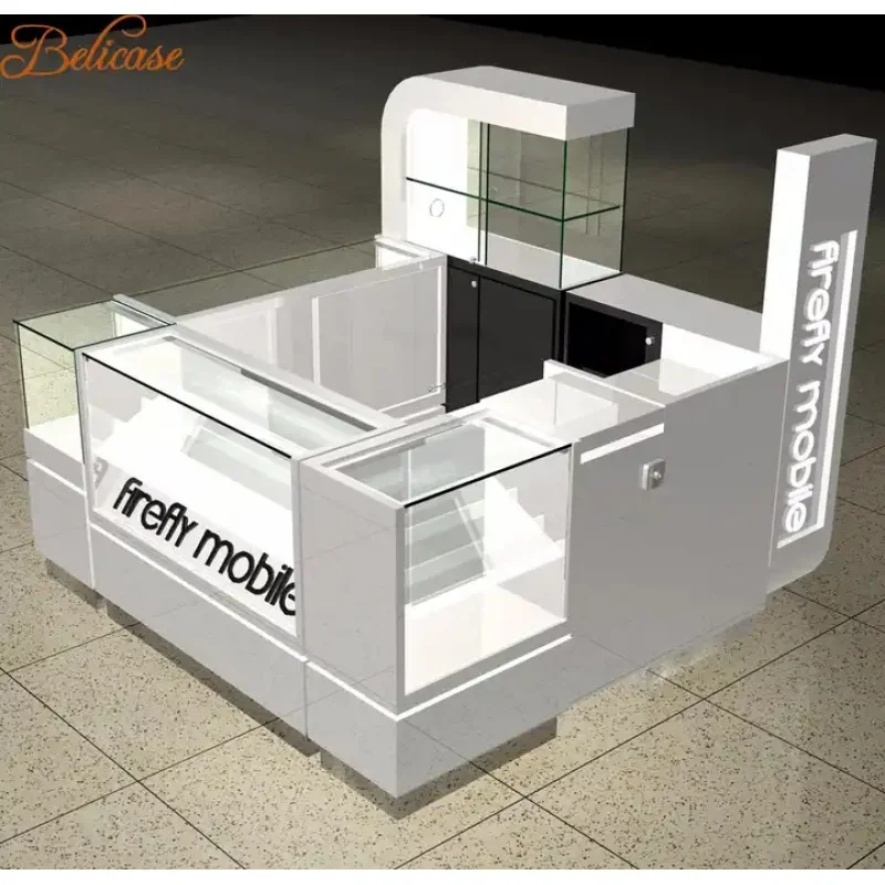 Benutzer definierte, moderne Telefon und Zubehör Shop Design Handy Reparatur Vitrine Vitrine Business Einkaufs zentrum Kiosk Displa