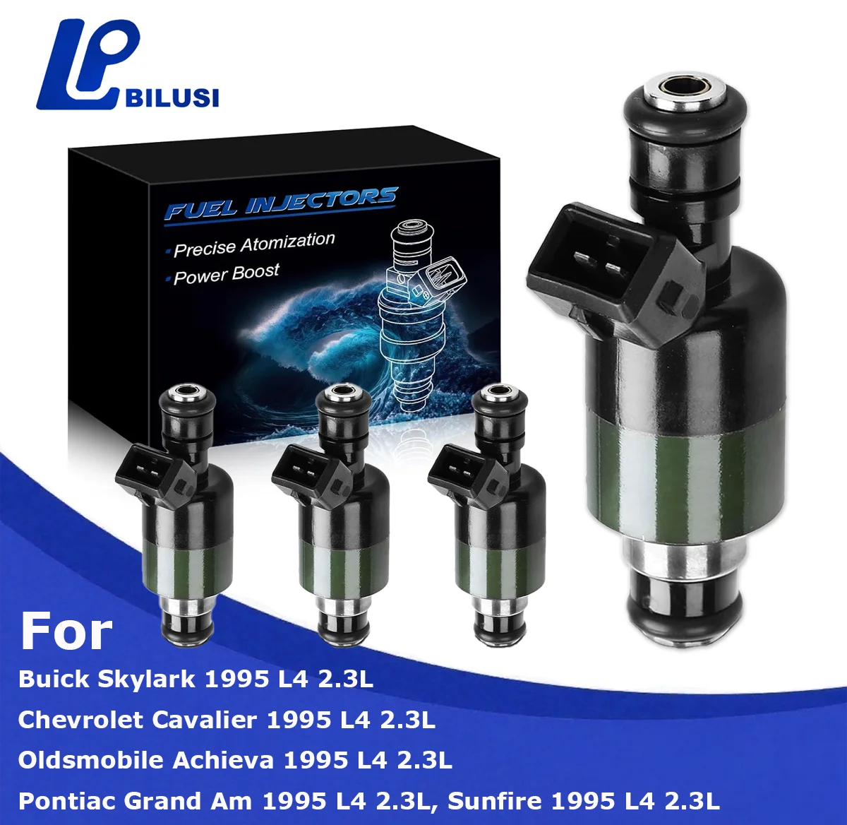 

Bilusi Fuel Injector For Buick Skylark Chevrolet Cavalier Oldsmobile Achieva Pontiac Grand Am 1995 L4 2.3L 17104224 17108604