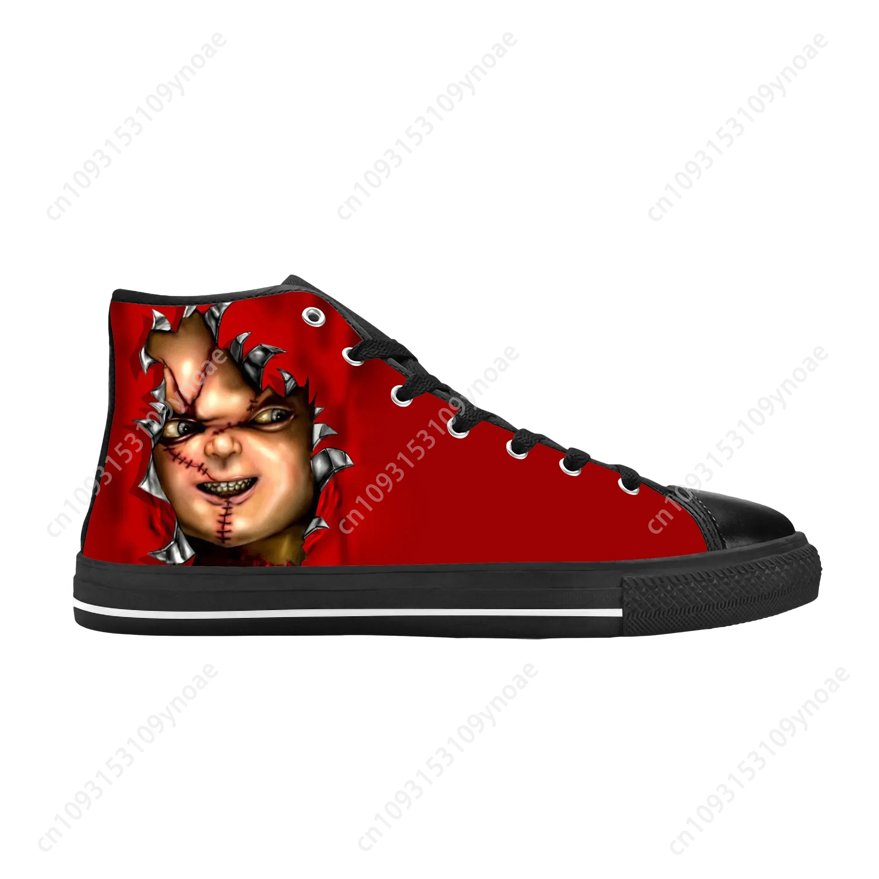 

Horror Movie Childs Play Chucky Halloween Gothic Casual Cloth Shoes High Top Comfortable Breathable 3D Print Men Women Sneakers