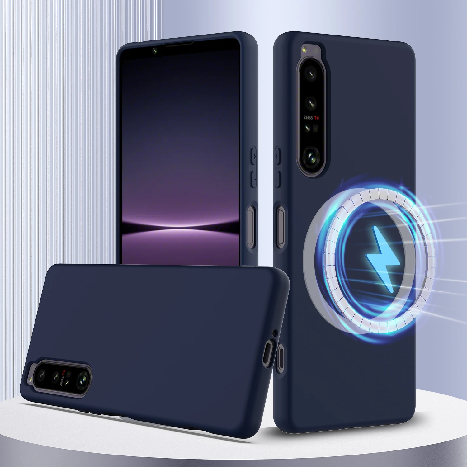 

For Sony Xperia 1 III Case Luxury Silicone Magnetic Skin-friendly TPU Anti-drop Back Cover For Sony Xperia1 III Bumper Funda