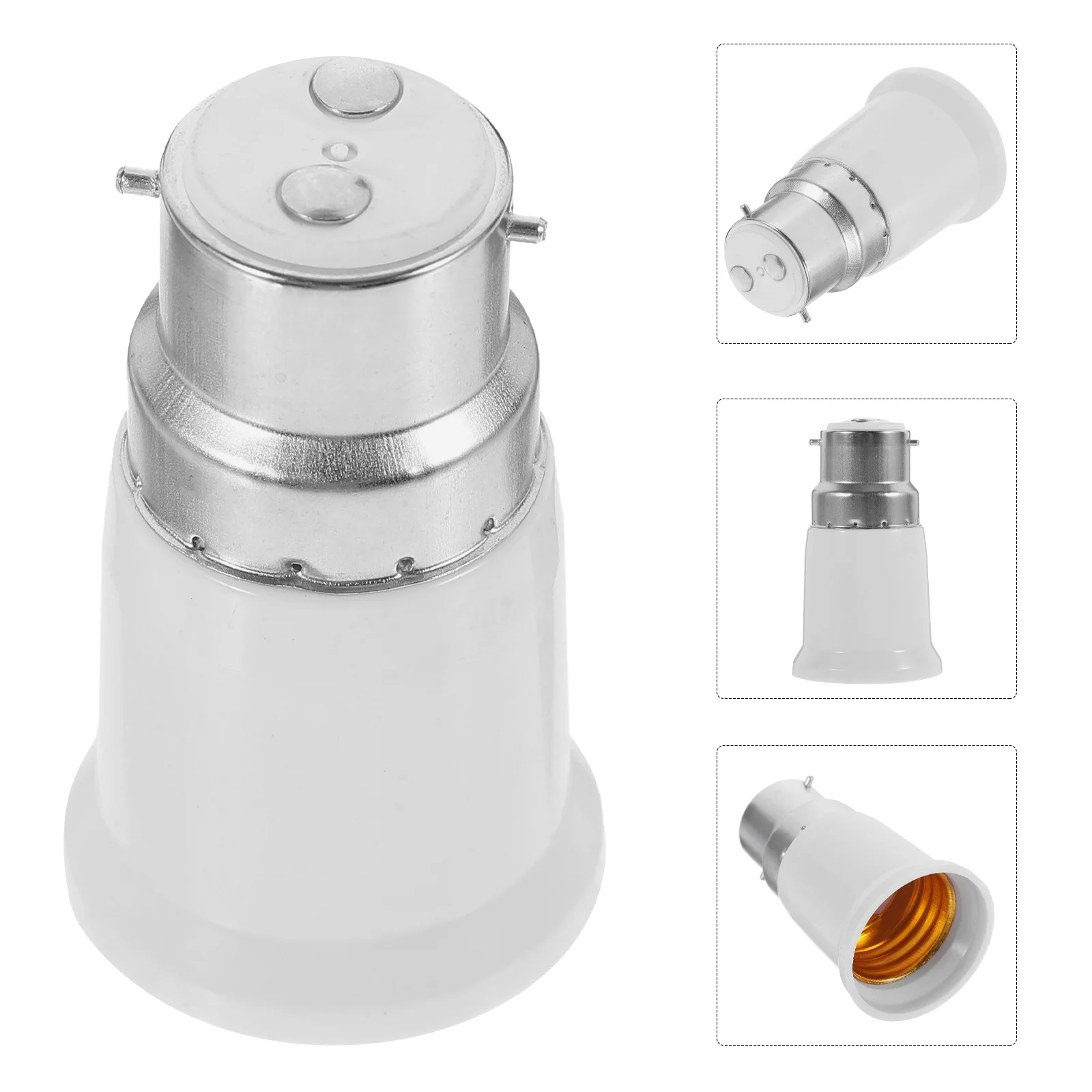 

6pcs B22 To E27 Socket Converter Lamp Base Adapter Light Bulb Holder For Home Office Bar Dorm Lighting Fixture Upgrade