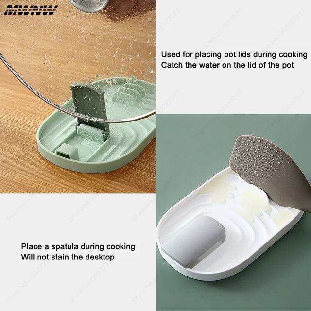 1pcs Polychrome Foldable Nordic Style Pot Holder Lid Shovel Storage Rack Practical Multifunctional Utensils for Kitchen Supplies 3
