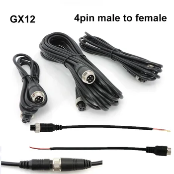 1/3/5/10/20M 4-pinowy GX12 12mm rdzeń męski do żeńskiego złącza lotniczego Przedłużacz wideo Kabel zasilający do samochodu ciężarowego Kamera monitorująca autobus
