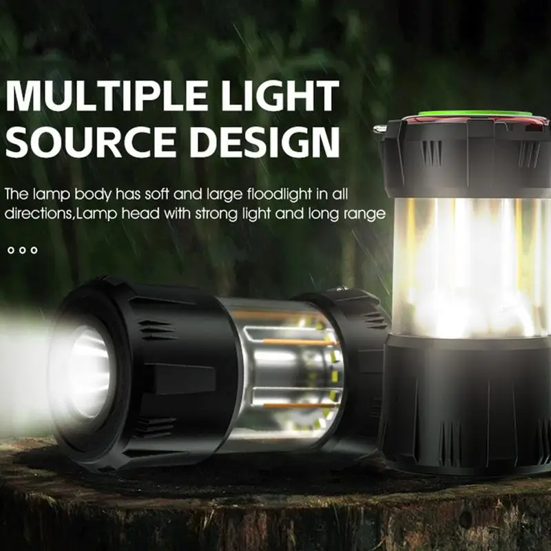 Tent Light Ultra Bright Led Camping Lantern Flashlight Rechargeable Super Bright Long-distance Tent Light Portable Torch For