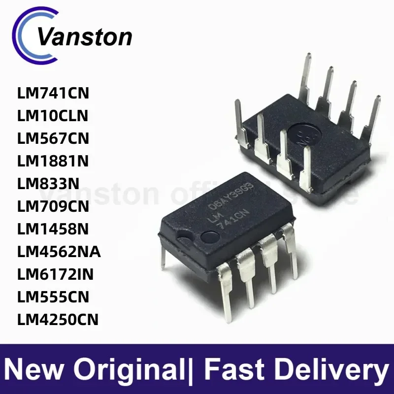 10pcs LM741CN LM741 DIP-8 LM10CLN LM10CN LM567CN LM567 LM1881N LM833N LM833 LM709CN LM709 LM1458N LM1458 LM4562NA LM555CN LM555