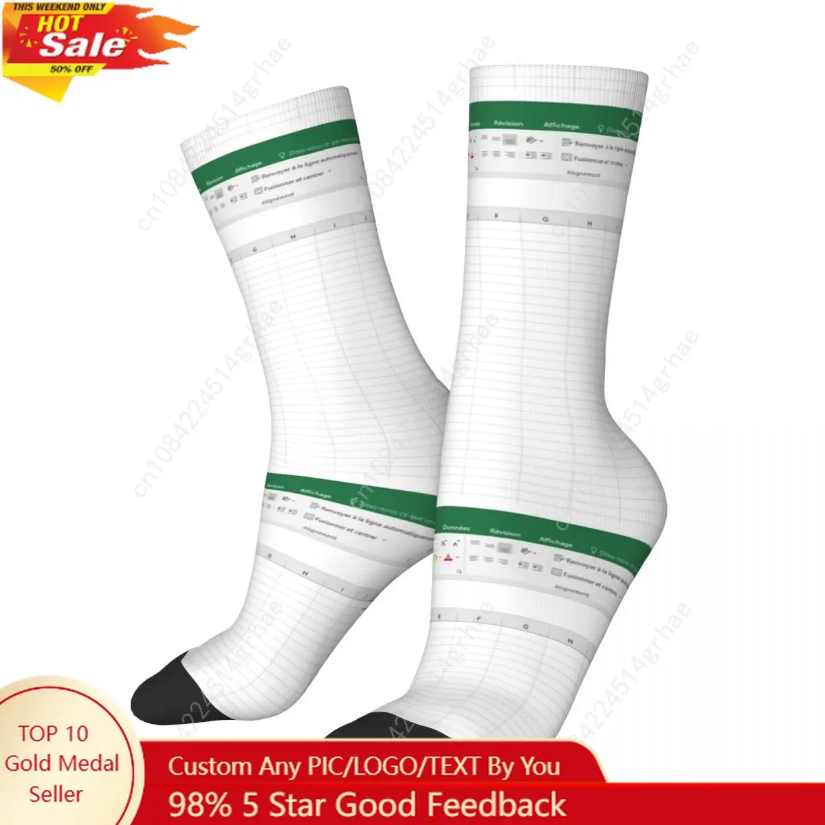 

Excel Spreadsheet Socks Harajuku Super Soft Stockings All Season Long Socks Accessories for Man's Woman's Gifts