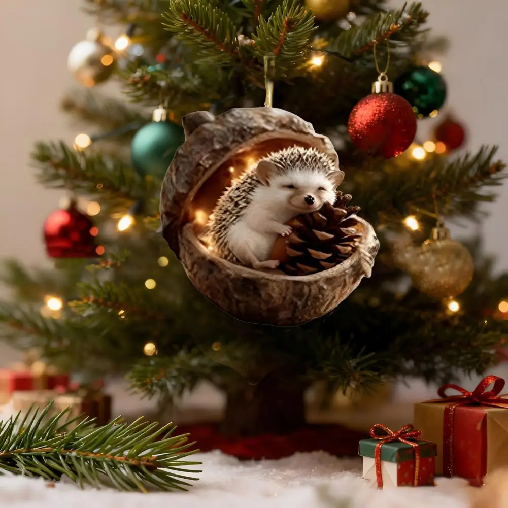 Hanging Christmas Decorations Christmas Ornaments Cozy Forest Acorn Ornaments Rustic Pine Cone Decorations 2d Acrylic Woodland