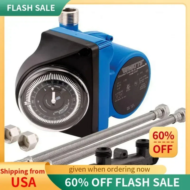 TGBFWatts Premier Extremely Quiet Instant Hot Water Recirculating Pump System with Built-In Timer Tank Water Heaters,6.2 Inche