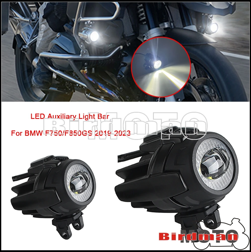 Motorcycle E9 E-Mark LED Auxiliary light bar Fog White Lights Holder Support Bracket Mounting Kit For BMW F750GS F850GS 19-2023