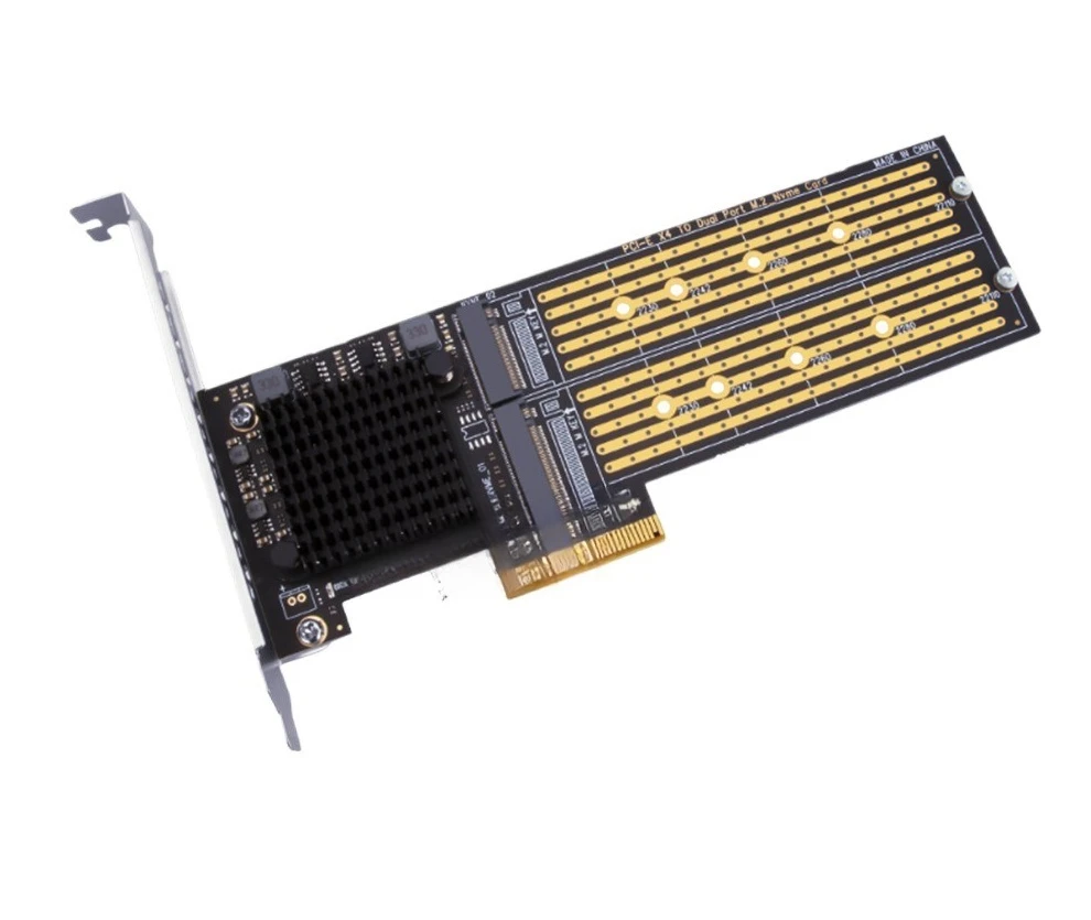 Dual Disk Adapter Card Multi-port Split Free Solid State Drive Expansion Card M.2 Array Card