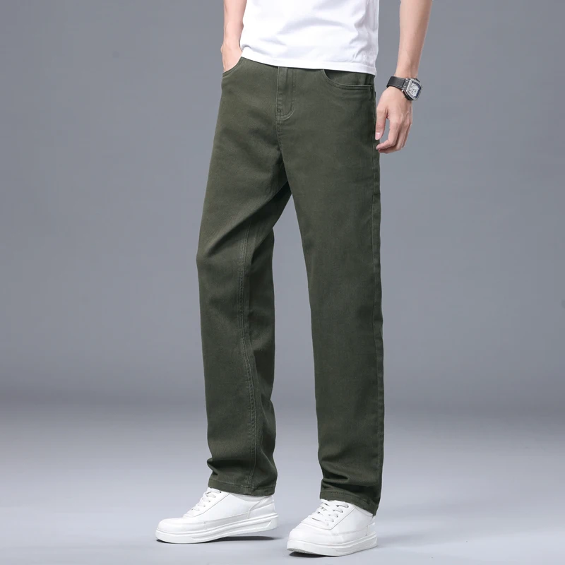 Herren Stretch-Baumwollhose mit Geradem Bein Ganzjahres-Freizeithose für Business und Alltag Modische Koreanische Stilkleidung – Detail 8