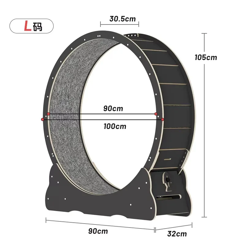 Hot Selling Cat Toy Circle Track Interactive Pet High Quality Wooden Cat Fitness Wheel Cat Running Wheel