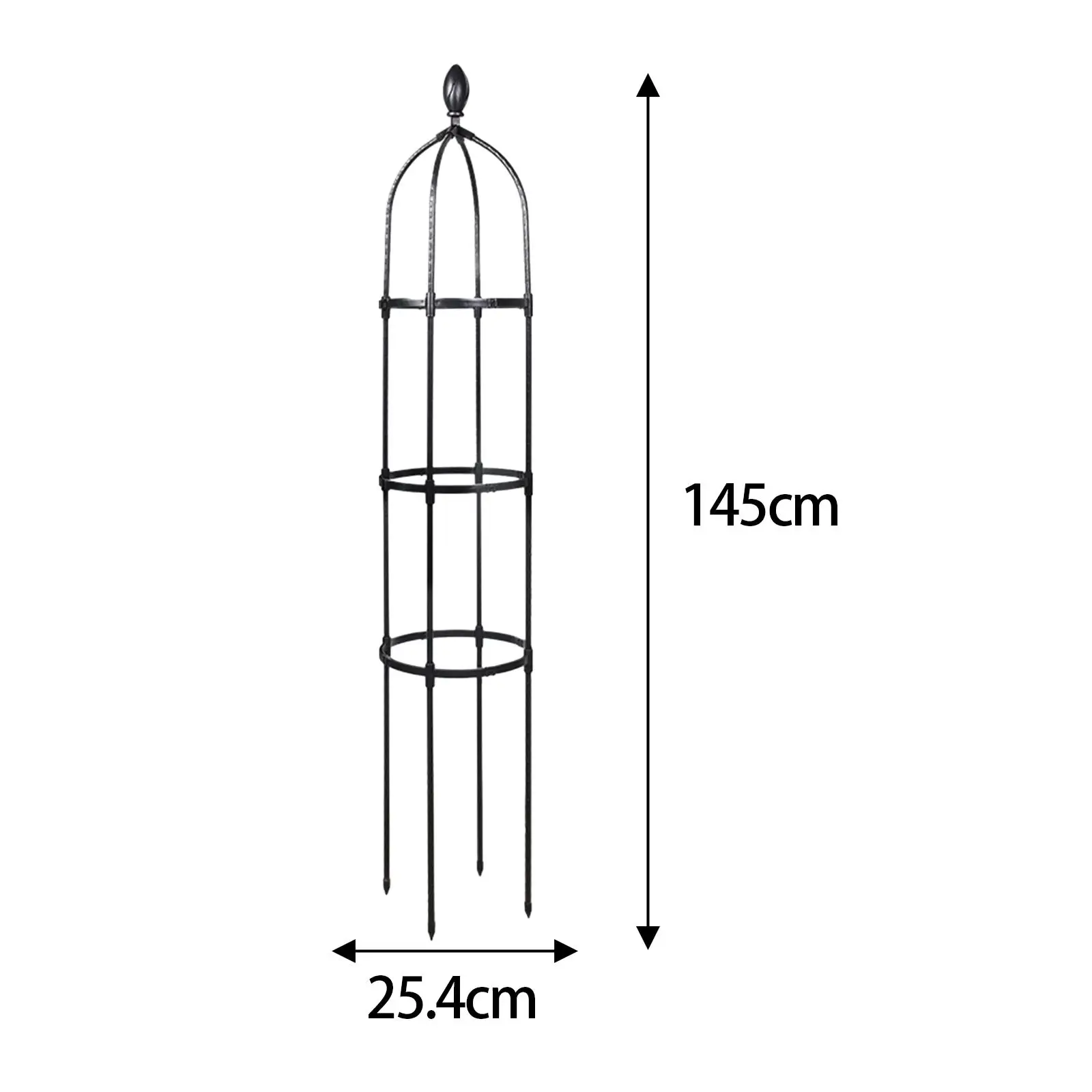 Jaulas de soporte para plantas de enrejado de obelisco de jardín, soporte para plantas, marco de escalada de jardinería multiusos para macetas, rosas, plantas trepadoras