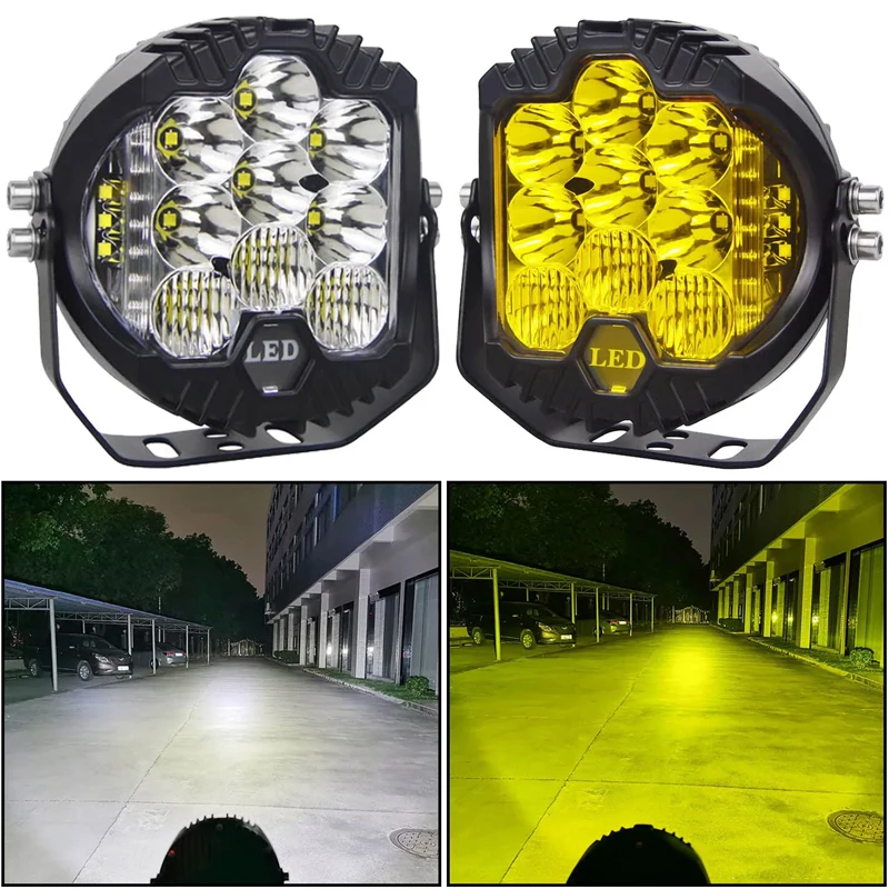 

5/7 In LED Work Light Led Fog Driving Combo Lights Bar for Jeep Wrangler ATV UTV SUV Offroad 4x4 Pickup Ford Truck Amber White