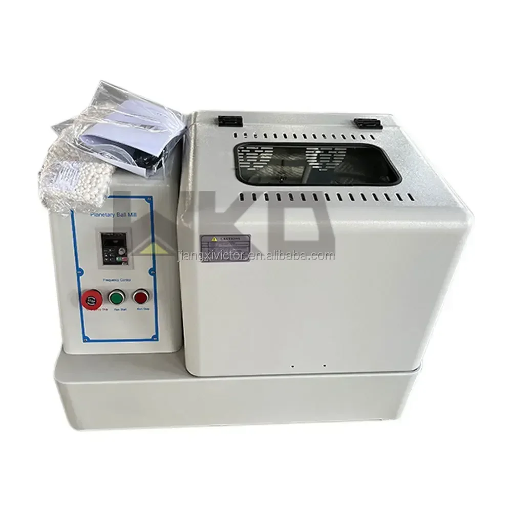 0.2 0.4 1 2 4L Lab Mini Planetary Type Benchtop Ball Mill for Micro Powder Grinding with Alumina Zirconia Grinding Jar Balls