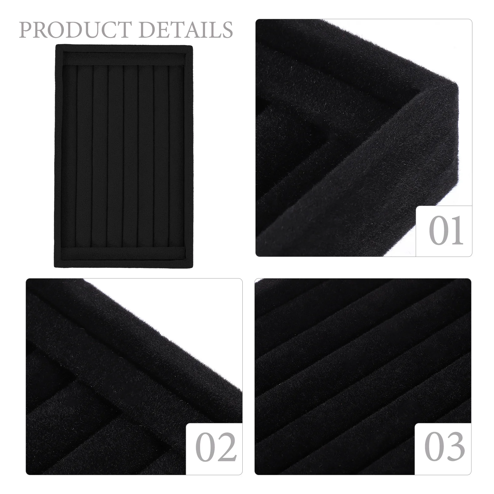 

Jewelry Tray Multi-Compartment Display Storage for Rings Necklaces Bracelets Earrings Showcase Photography Trade Show Use