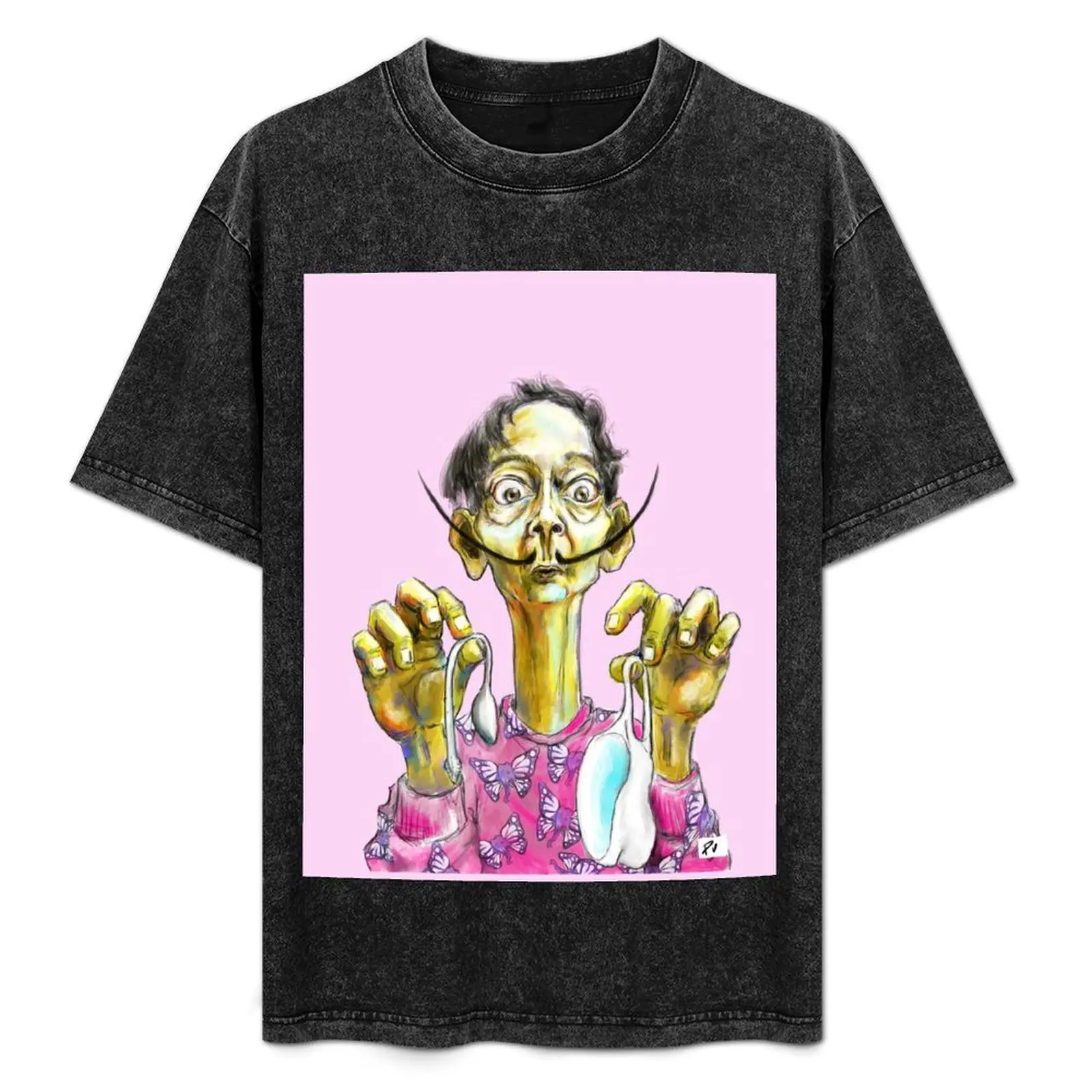 Salvador Dali in pajamas T-Shirt cute tops man t shirt oversized t shirt mens funny t shirts