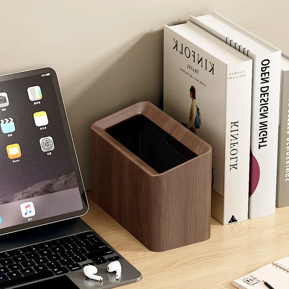 

Креативный настольный мусорный ящик для гостиной, настольный бак, офисный мусорный бак, простой узкий мусорный бак, настольный домашний мини-корзина для мусора