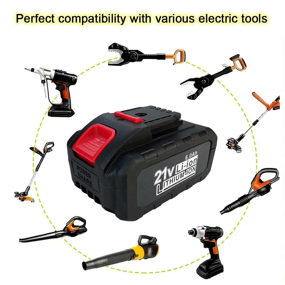 21V  6000mAh For Worx Electric Power Tool Pruning Saw Drill Percussion Lithium Battery