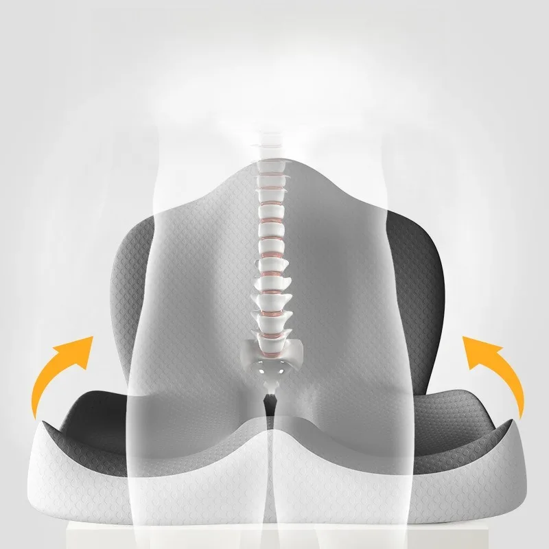 Office Seat Cushion & Back Cushion Integrated Chair Butt Heightening Car Lumbar Pillow Driver Seat Waist Support Backrest