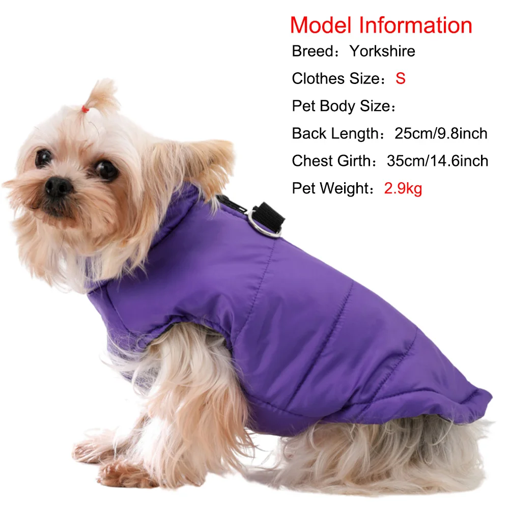 Travel Dog Clothes Pet Dog Outdoor Camping Jacket Coat For Small Medium Dogs Cats Warm Puppy Solid Outfits With D-ring Costumes