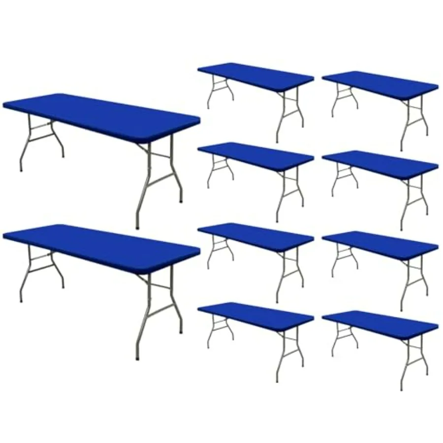 

Picnic Table Cover 10 Pack Elastic Fitted Tablecloths for 8 Foot Rectangle Tables Waterproof Stretch Washable Patio Folding Out