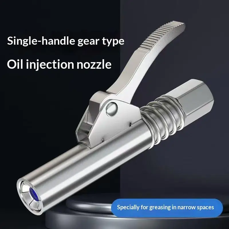 10000PSI Universal Grease Nozzle Double Locking Clamp Design Fits M6/M8/M10/M12/M14 for Motorcycle Repair Maintenance