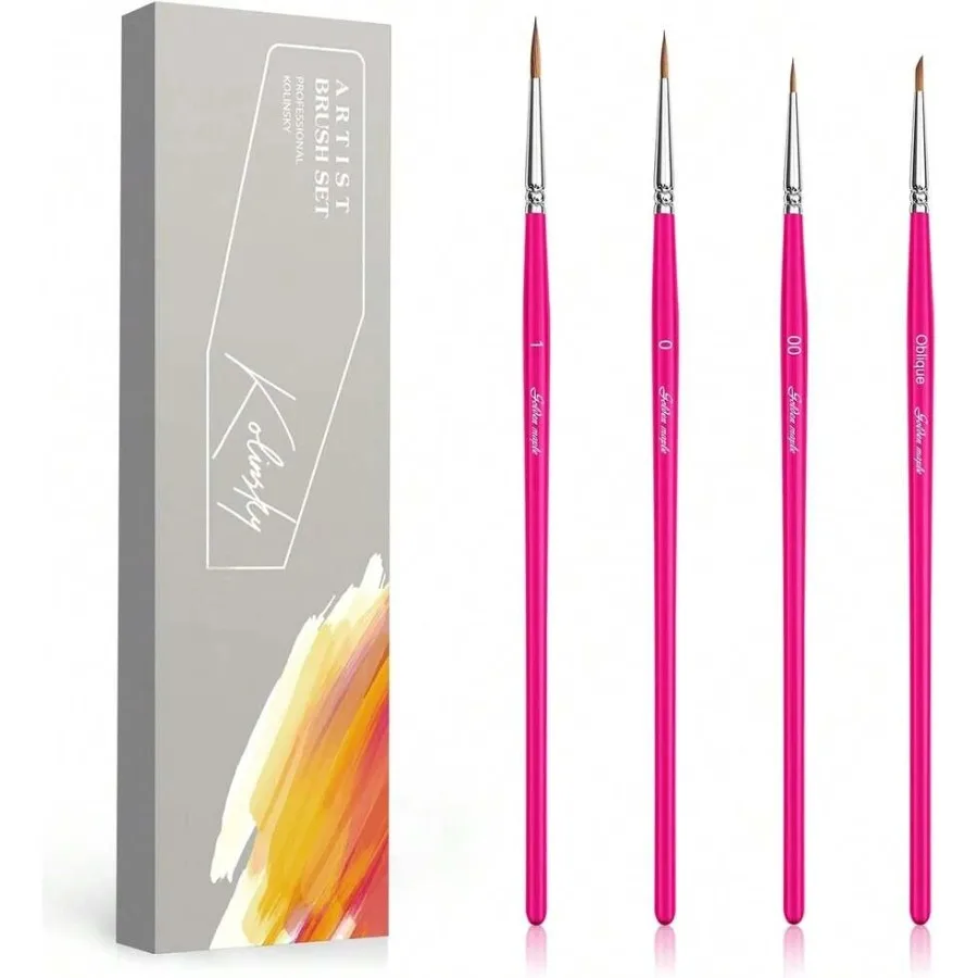 

Kolinsky Sable Brushes, Golden Maple Miniature Paint Brushes Professional Artist Brush Set, Fine Detail Paint Brushes For Model