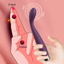 Beginner G-Spot Vibrator for Women Nipple Clitoris Stimulator 8 Fast Seconds to Orgasm Finger Shaped Vibes Sex Toys for Adults