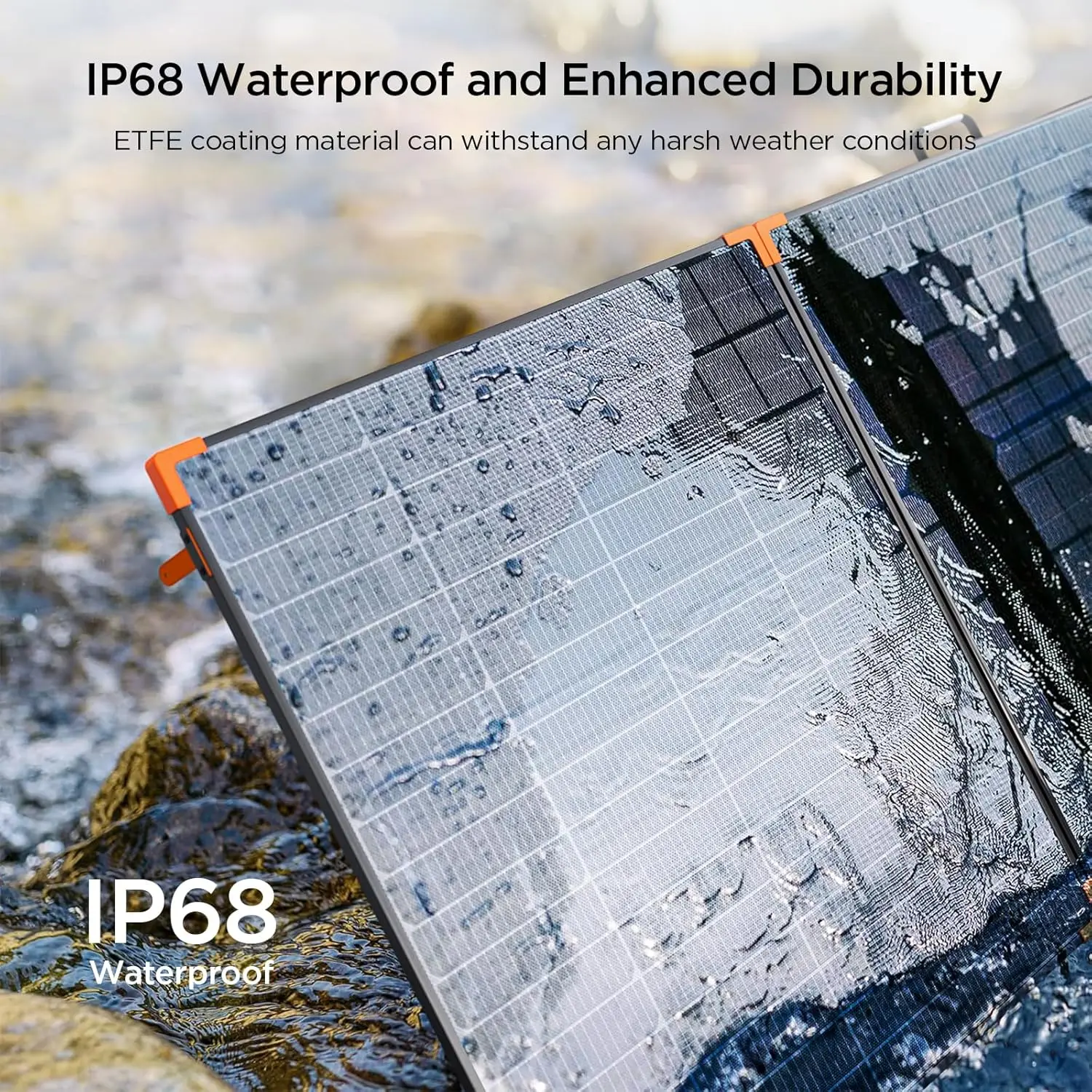 لوحة شمسية محمولة N-Type 16BB 450W، أساسيات RV، شاحن شمسي قابل للطي 38 فولت لمحطة الطاقة، كفاءة عالية 25% IP68-NEW