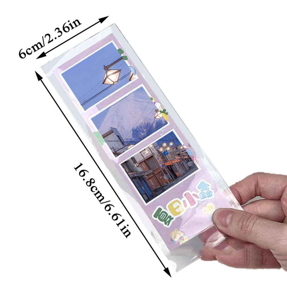 100pcs Small Self-sealing Storage Packaging Bag Opp Transparent Self Adhesive Plastic Bags Bookmark Idol Photocard Display Bag