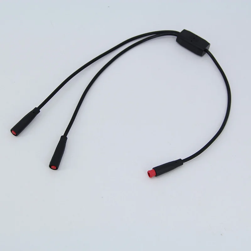 M6 2Pin Y Splitter E-bike Cable 1 Male to 2 Female Electric Bicycle Plug for Scooter Brake Signal Sensor
