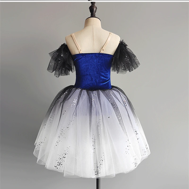 Blue Ballet Performance Tutu Dress Girls Dance Wear Outfit Children Stage Clothing Fashion Ballet Dresses Princess Vestido Kids image 3