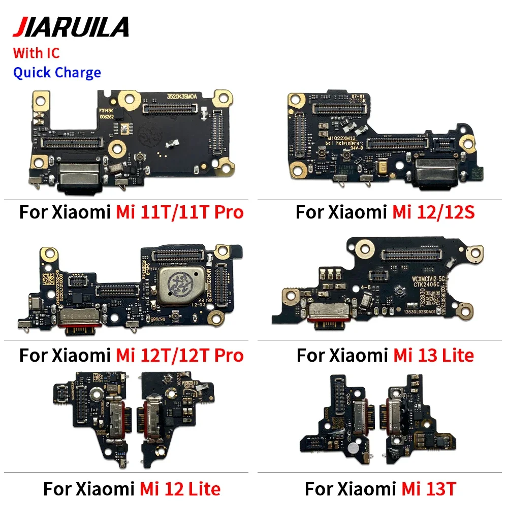 USB Sub Mic Board Dock Charger Connector Charging Port Flex Cable For Xiaomi 11 Pro 11T 12 12s Lite 12S Ultra 12T