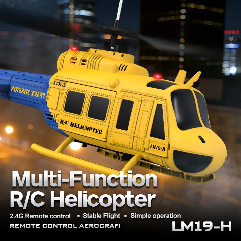 LM19H Rc Helicopter 3 5 Channel 2 4G Remote Control Three Speed Stable Flight Simple Operation Science Education Adult Hobby