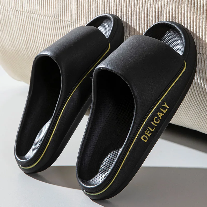 Platform Thick Bathroom Home Slippers Women Cloud Slippers Fashion Soft Sole EVA Indoor Sandals Non-Slip Flip Flop Men Slippers