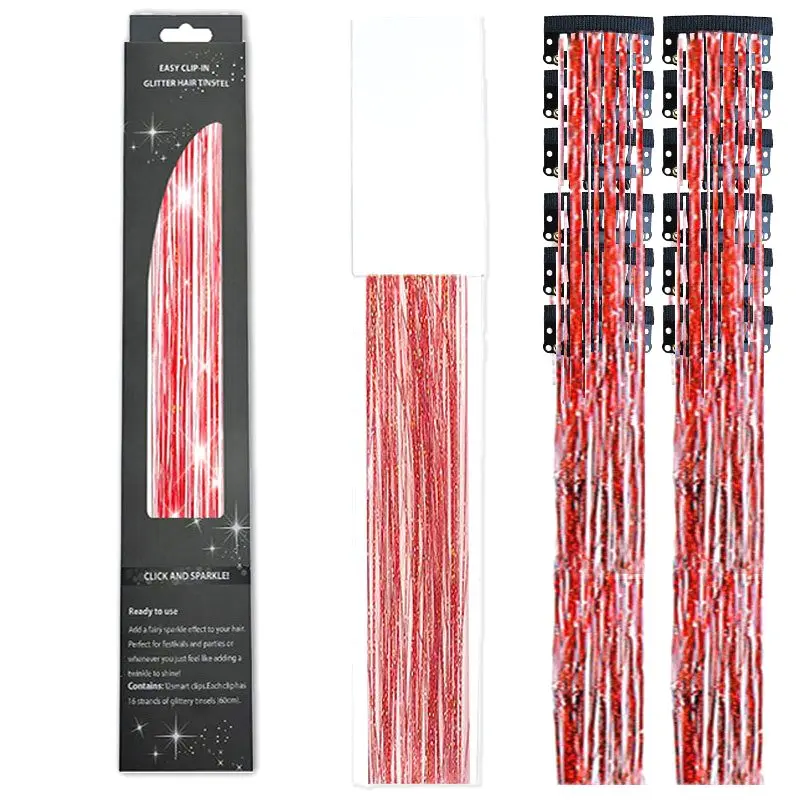 

Laser Gold Wire Hair Extensions Girls Hair Braiding eets Box Set 62 Pieces Rainbow Hair Metal Wire