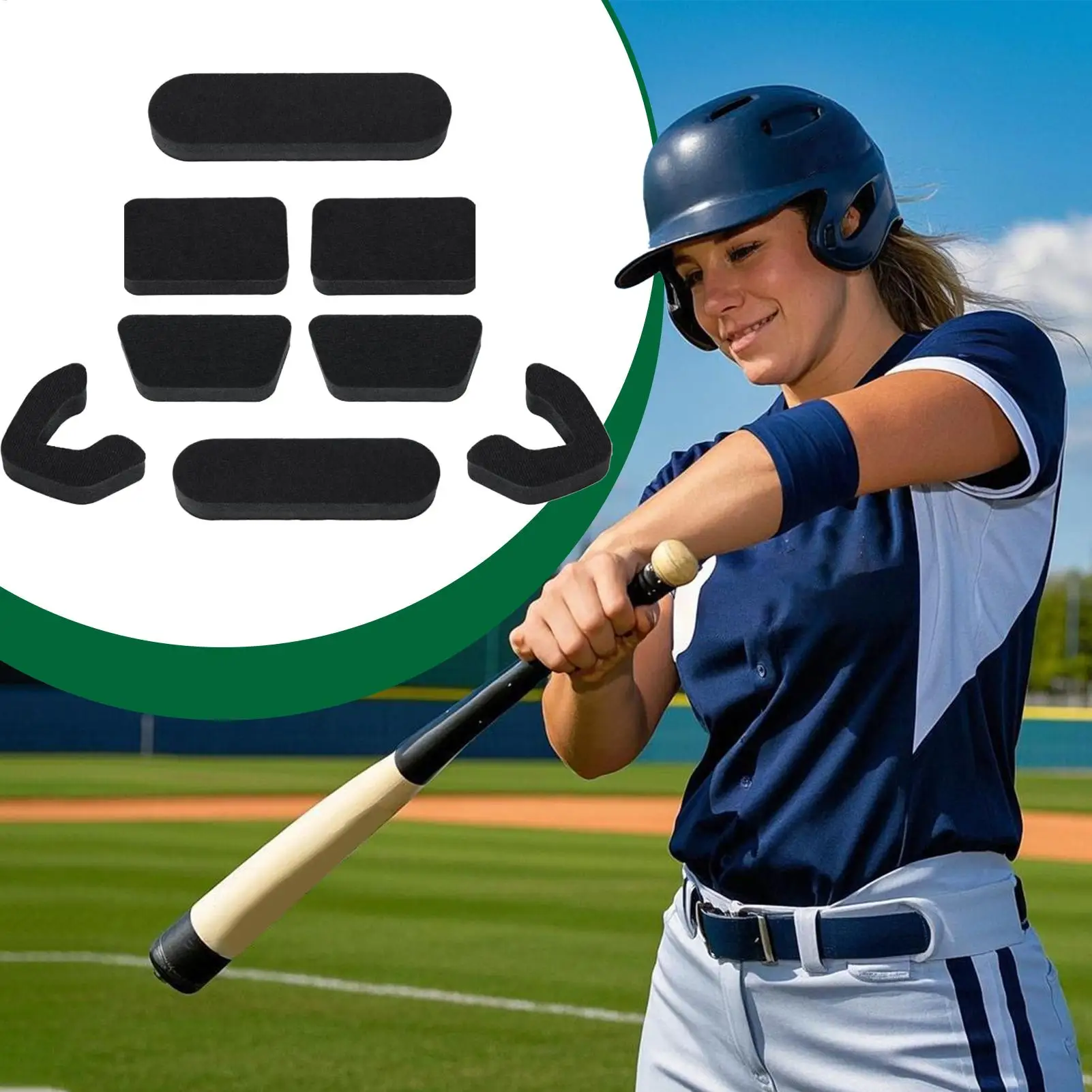 Helmet Pads 2cm Thickened Soft Foam Universal Pads Batting Helmet Padding For Baseball Catchers Batting Softball Outdoor Camping
